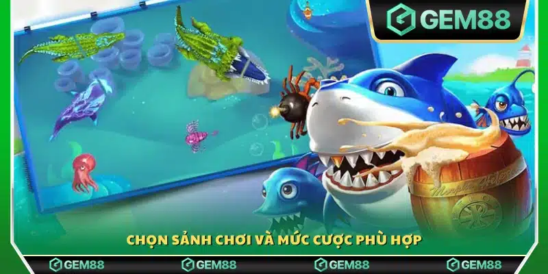 Người chơi chọn phòng chơi theo cấp độ 